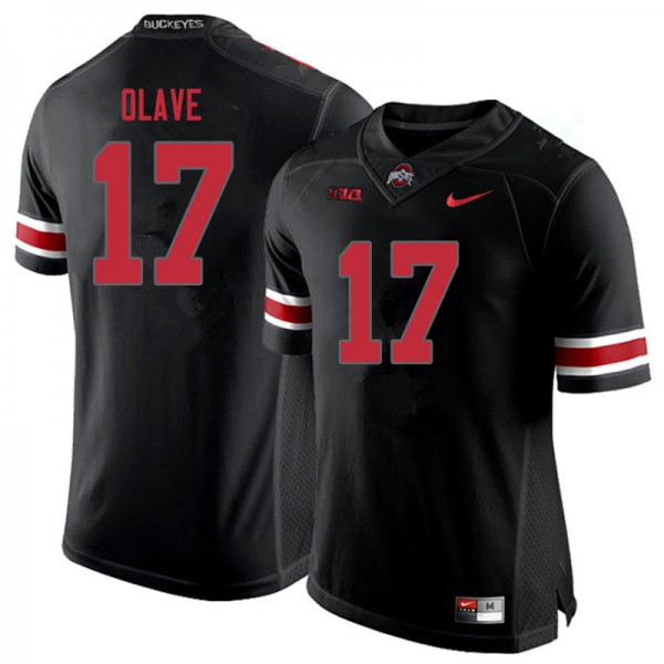 Ohio State Buckeyes #17 Chris Olave Men Official Jersey Blackout